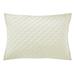 Charlton Home® Northumberland Solid Velvet Diamond Quilted Modern Contemporary 2 Piece Pillow Sham Set Polyester in White | 27 H x 21 W in | Wayfair