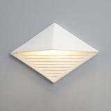 Wade Logan® Caeli 1-Light LED Wall Sconce Ceramic in White/Brown | 8 H x 12 W x 4 D in | Wayfair 1EA287F10B93439799DE6FCF6F661A85