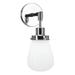 Ivy Bronx Elwell 1 - Light Dimmable Armed Sconce Glass/Metal in Gray/White | 12.75 H x 5 W x 7.25 D in | Wayfair IVBX6250 45093963