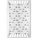 Sweet Jojo Designs Arrow Mini Fitted Crib Sheet in Gray/Indigo/White | 5 H x 28 W x 52 D in | Wayfair MiniSheet-Fox-BK-WH-ARROW