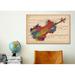 iCanvas Music Instrument Multi-Color Cello on Music Sheet #2 Graphic Art on Wrapped Canvas in Red | 18 H x 26 W x 0.75 D in | Wayfair