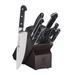 ZWILLING J.A. Henckels Zwilling Pro 10-piece Knife Block Set - Black High Carbon Stainless Steel in Brown | Wayfair 38433-210