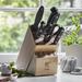 ZWILLING J.A. Henckels Gourmet 7-piece Knife Block Set High Carbon Stainless Steel in Black/Gray | 6.1 H x 6.3 D in | Wayfair 36131-004