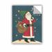 The Holiday Aisle® Anne Tavoletti Vintage Saint Nick Wall Decal Canvas/Fabric in Blue/Green/Red | 18 H x 14 W in | Wayfair