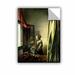 ArtWall Jan Vermeer Girl At A Window Reading A Letter Removable Wall Decal Metal in Black/Green | 32 H x 24 W in | Wayfair 1ver011a2432p