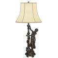 JB Hirsch Home Decor Francaise 42" Table Lamp Glass in Brown/Gray | 42 H x 18 W x 18 D in | Wayfair 3122MB18