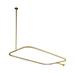 Kingston Brass Vintage 44.5" D-Shaped Fixed Shower Curtain Enclosure Brass in Yellow | 30.38 H x 44.5 W x 25.25 D in | Wayfair CC3152