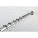 Kingston Brass Edenscape 72" Adjustable Straight Fixed Shower Curtain Rod & Hook Set Brass in Gray | 2.63 H x 72 W x 2.63 D in | Wayfair SRK601
