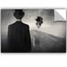 ArtWall Tommy Ingberg We Meet Again Old Friend Removable Wall Decal Vinyl in Black/Gray | 8 H x 12 W in | Wayfair 5ing005a0812p