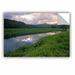 ArtWall Hanalei River Reflections by Kathy Yates Photographic Print Removable Wall Decal Canvas/Fabric in Gray/Green | 16 H x 24 W in | Wayfair