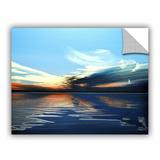 ArtWall Quiet Reflections by Ken Kirsh Removable Wall Decal Metal in Blue/Orange | 24 H x 32 W in | Wayfair 0kir009a2432p