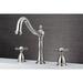 Kingston Brass Essex Double Handle Deck Mounted Roman Tub Faucet in Gray | 9 H in | Wayfair KS1348BEX