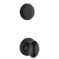 Kwikset Inactive Interior Laurel Knob Dummy Entry Set (Exterior Portion Sold Separately) in Black | 5.6 H x 3.8 W x 3.6 D in | Wayfair 968L514