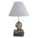 Longshore Tides Brumback Globe & Book 14" Table Lamp Resin/Fabric in Green/Red/White | 14 H x 6.25 W x 5.1 D in | Wayfair