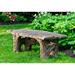 Loon Peak® Piercefield Stone/Concrete Garden Outdoor Bench Stone/Concrete in Brown | 17 H x 47.5 W x 25 D in | Wayfair