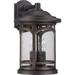 Longshore Tides Sheppard 3 - Bulb Outdoor Wall Lantern Glass/Plastic in Brown | 17.75 H x 11 W x 12 D in | Wayfair LNTS3554 41399453