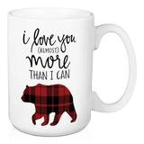 Loon Peak® Annecy I Love You More than I Can Bear Coffee Mug Ceramic in Black/Brown/Red | 4.62 H in | Wayfair LOPK5926 42771078