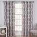 Wade Logan® Borach Geometric Semi-Sheer Grommet Curtain Panels Polyester/100% Cotton in Gray | 108 H in | Wayfair 2DE52860E54047CCAE57E875A01E5E95