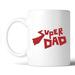 Latitude Run® Rathbone Super Dad Coffee Mug Ceramic in Brown/Red/White | 4 H in | Wayfair LTDR5908 40812156