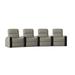 Latitude Run® Home Theater Row Seating (Row of 4) Microfiber/Microsuede in Gray | 43.5 H x 160 W x 44.5 D in | Wayfair LTTN3445 44427633