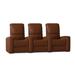 Latitude Run® Blaze XL900 Home Theater Sofa (Row of 3) in Brown | 44 H x 96 W x 40 D in | Wayfair LDER5906 45373032