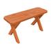 Loon Peak® Rodman Wood Picnic Outdoor Bench Wood/Natural Hardwoods in Red | 17 H x 33 W x 15 D in | Wayfair LNPK6191 38757741