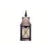 Longshore Tides Michaela 1-Light Outdoor Wall Lantern Metal in Brown | 16.75 H x 5.75 W x 8.75 D in | Wayfair 0D63BD59E0FF4CC2A262A5AA4753F10D