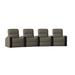 Latitude Run® Home Theater Row Seating (Row of 4) Microfiber/Microsuede in Gray | 43.5 H x 160 W x 44.5 D in | Wayfair LTTN3445 44427622