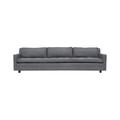 ARTLESS 94" Square Arm Sofa w/ Reversible Cushions Velvet/Linen in Gray | 28 H x 94 W x 35 D in | Wayfair A-UP-TS-6-SL