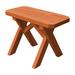 Loon Peak® Stephentown Solid Wood Picnic Outdoor Bench Wood/Natural Hardwoods in Red | 17 H x 23 W x 11 D in | Wayfair LNPK6221 38757946