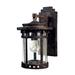 Union Rustic Clarks Bronze 1 - Bulb Seeded Glass Outdoor Wall Lantern Glass/Metal in Brown | 13 H x 7 W x 8.5 D in | Wayfair LOON9127 33964532