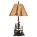 Loon Peak® Goodman Feather Tree 33" Table Lamp Metal in Brown | 33 H x 18 W x 13 D in | Wayfair LOPK5136 42387571