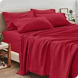 Bare Home Sheet Set w/ Bonus Pillowcase Set Microfiber/Polyester in Red | Twin | Wayfair 643665955058