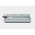 ARTLESS 94" Square Arm Sofa w/ Reversible Cushions Velvet/Linen in Brown | 28 H x 94 W x 35 D in | Wayfair A-UP-TS-5-F