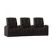 Latitude Run® Home Theater Row Seating (Row of 3) Microfiber/Microsuede in Brown | 44 H x 106 W x 44 D in | Wayfair LTTN3442 44427522