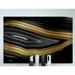 Marmont Hill 'Gold Wink' Painting Print on Wrapped Canvas in Black | 30 H x 45 W x 1.5 D in | Wayfair MH-AGDBNT-47-C-45