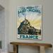 Marmont Hill Le Mont Saint Michel Vintage Advertisement - Wrapped Canvas Advertisements Print Canvas in Blue/Yellow | 39 H x 30 W x 1.5 D in | Wayfair