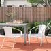 Dovecove Herdon Stacking Metal Patio Dining Chair Metal in White, Size 28.0 H x 22.0 W x 22.8 D in | Wayfair MCRW6069 42459095