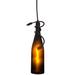 Meyda Lighting Tuscan Vineyard 1 - Light Single Jar Pendant, Metal in Black/Brown/Yellow | 15 H x 5 W x 5 D in | Wayfair 65092