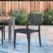 Wade Logan® Ayvah Stacking Patio Dining Side Chair Plastic/Resin in Gray | 33 H x 19 W x 23 D in | Wayfair CC310370FD9F40CB91DFF9B3A36FBAF1