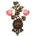 Meyda Lighting Pond Lily 2-Light Armed Sconce Glass in Pink/White | 17.5 H x 11 W x 8 D in | Wayfair 17616