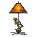 Meyda Lighting Leaping Trout 21" Table Lamp Metal in Brown | 21 H x 16 W x 16 D in | Wayfair 32532