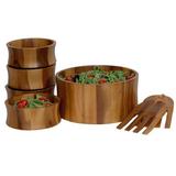 Millwood Pines Ottomar Tulip 7 Piece Salad Bowl Set Wood in Brown | Wayfair C68FD0FB11C24D088FAC8BC724800C57