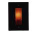 Meyda Lighting Metro Fusion 1 - Light Alcatraz Flush Mounted Sconce Glass in Black/Gray/Orange | 12 H x 8 W x 4 D in | Wayfair 67928