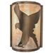 Meyda Lighting Flying Hawk 1-Light Left Flush Mounted Sconce Glass in Brown | 12 H x 8 W x 4.5 D in | Wayfair 68187