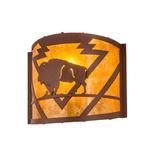 Meyda Lighting Buffalo Arrowhead 1-Light Wall Sconce in Brown/Yellow | 9 H x 12 W x 4 D in | Wayfair 81571