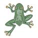 Michael Healy Tree Frog Door Knocker in Green/Blue/Yellow | 5.75 H x 5.25 W x 1.75 D in | Wayfair MH1401