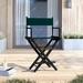 Latitude Run® Alyzon Folding Director Chair Solid Wood in Green/Black | 39.25 H x 25 W x 19 D in | Wayfair AD000DF072E34A2F89935E1BF789F9D8