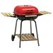 MECO Corporation 44" Americana Kettle Charcoal Grill w/ Side Shelves Chrome/Steel in Gray | 33 H x 43.5 W x 25 D in | Wayfair 4105.0.511