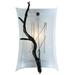 Meyda Lighting Metro Fusion Twigs 1 - Light Flush Mount Glass/Metal in Black/Gray | 15.5 H x 9 W x 4.5 D in | Wayfair 108602